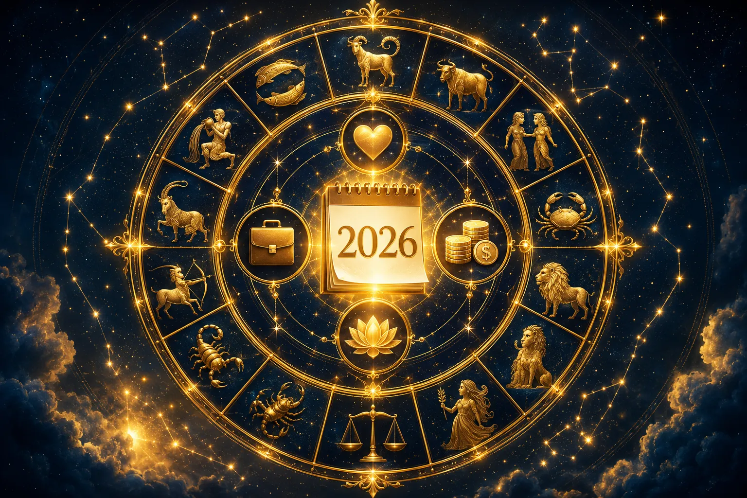 Jahreshoroskop 2026 für alle Sternzeichen: Liebe, Beruf, Finanzen und persönliche Entwicklung